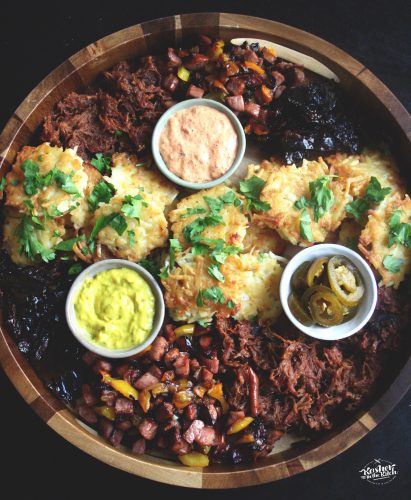 Latke Charcuterie Board for Chanukah