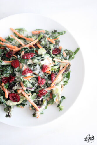 Shredded Kale Salad with Tahini Dressing