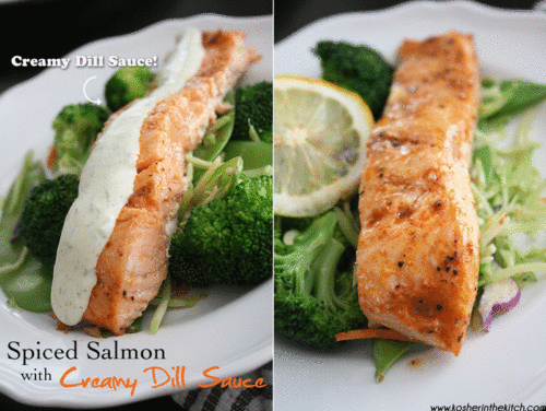 Spiced Salmon with Creamy Dill Sauce